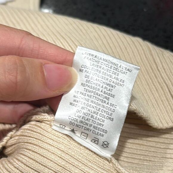 NWT House of Harlow Oatmeal Cream Sweetheart Crop Sweater Tank Top Size L - Picture 7 of 7